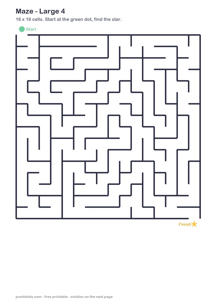 Large maze 4 printable, page one