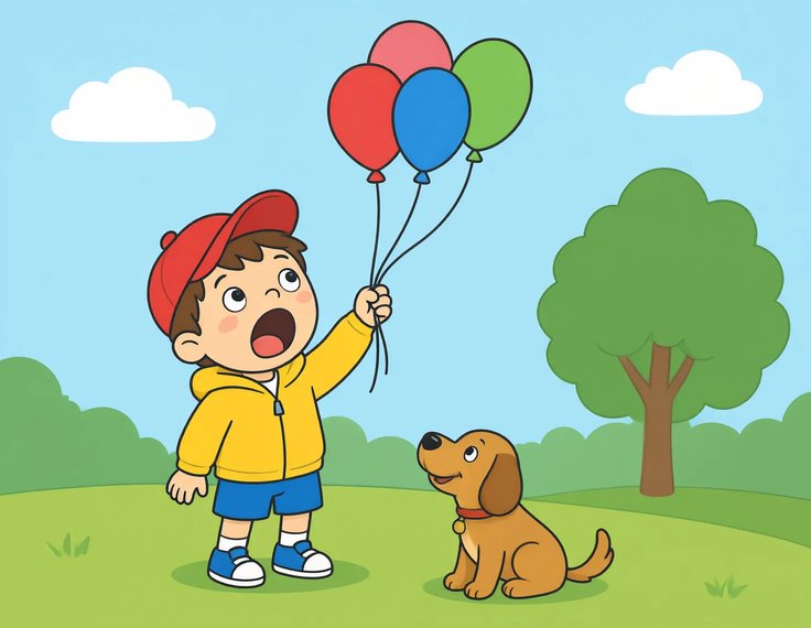Balloons in the Park printable